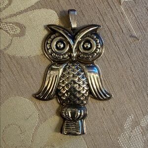 Vintage Reed & Barton Sterling Silver Owl Whistle pendant